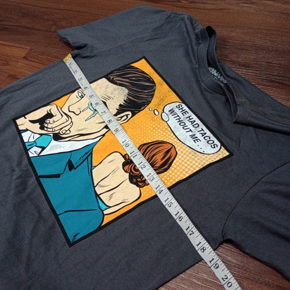 Goodie two sleeves she had Tacos without me novelty cartoon print tee - Picture 6 of 9